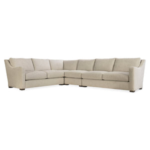 Bernhardt Bernhardt Ventura Custom 4-Piece Fabric Sectional — Curved Arms, Deep Cushions, Tailored Back Pillows - Made to Order K2077