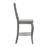 Homelegance By Top-Line Juliette French Ladder Back Wood Counter Height Chairs (Set of 2) Grey Rubberwood