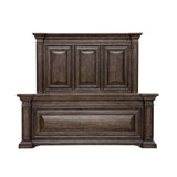 Pulaski Furniture Woodbury Queen Panel Bed in Cowboy Boots Brown Brown, Cowboy Boots Brown Rubberwood P351-BR-K1