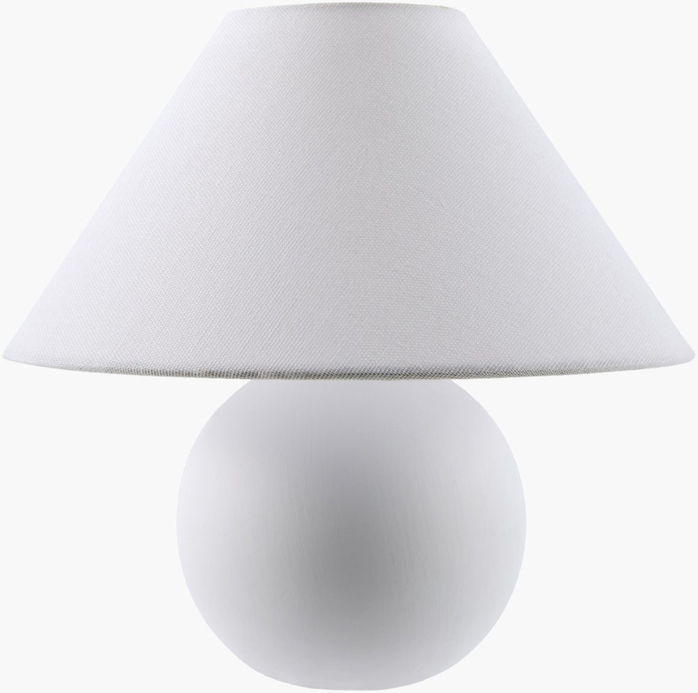 Livabliss Bajo Ceramic Accent Lamp with Linen Shade Arts and Crafts Style Warm Ambient Glow BJO-003