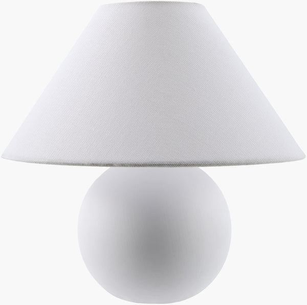 Livabliss Bajo Ceramic Accent Lamp with Linen Shade Arts and Crafts Style Warm Ambient Glow BJO-003