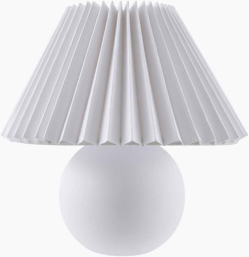 Livabliss Bajo Ceramic Arts and Crafts Accent Lamp with Linen Shade for Desk or Bedside BJO-004