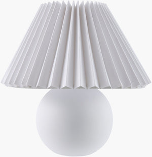 Livabliss Bajo Ceramic Arts and Crafts Accent Lamp with Linen Shade for Desk or Bedside BJO-004