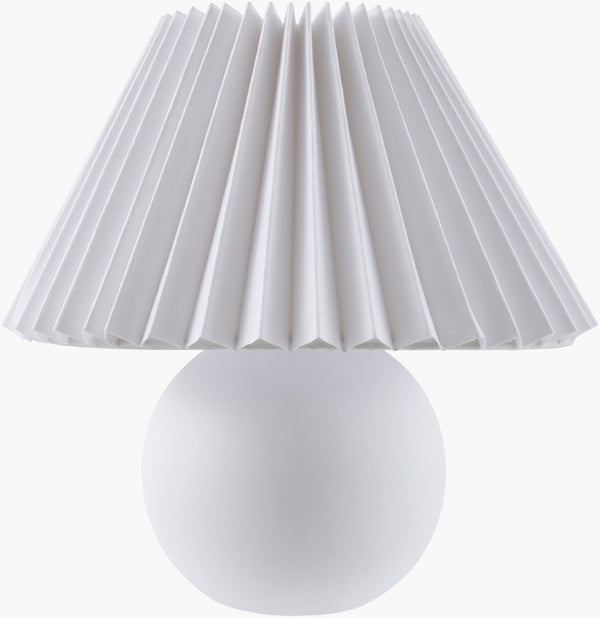 Livabliss Bajo Ceramic Arts and Crafts Accent Lamp with Linen Shade for Desk or Bedside BJO-004