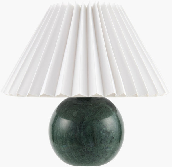 Livabliss Bajo Travertine Stone Table Lamp with Linen Shade for Bedside or Console BJO-012