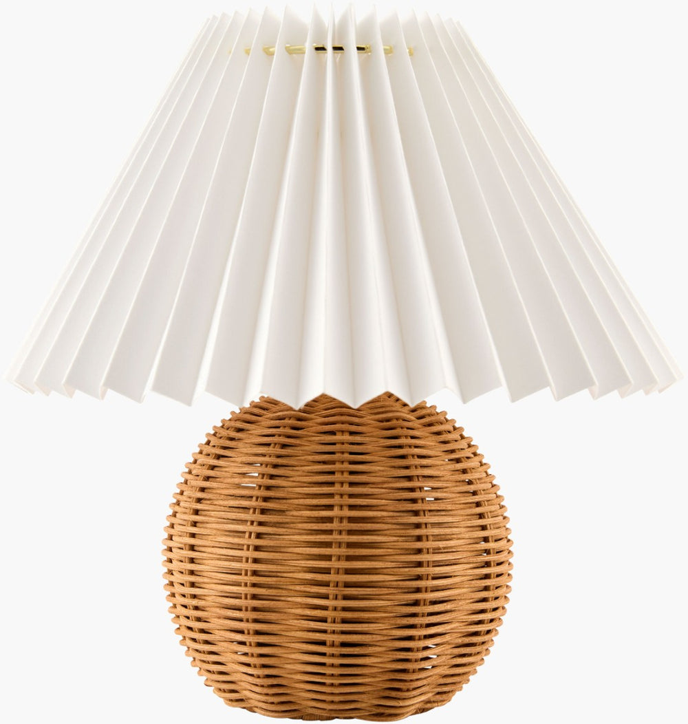 Livabliss Bajo Rustic Cube Table Lamp with Linen Shade for Farmhouse and Cottage Interiors BJO-015