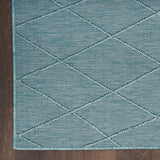 Nourison Practical Solutions PSL01 Machine Made Power-loomed Borderless Design Indoor/Outdoor Modern Outdoor Rug Aqua, Aqua 100% Polypropylene 99446939777