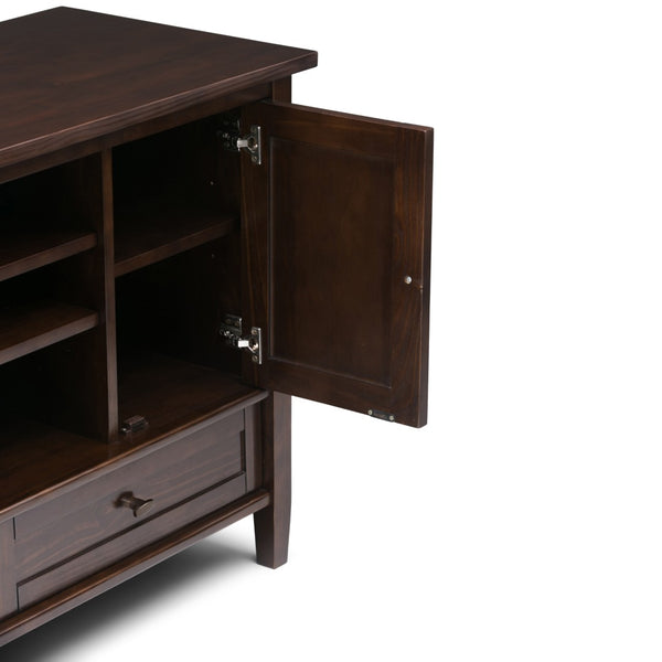 English Elm Warm Shaker Tv Media Stand - Handcrafted Tobacco Brown With Ample Storage & Timeless Design B136P159720-GIGA