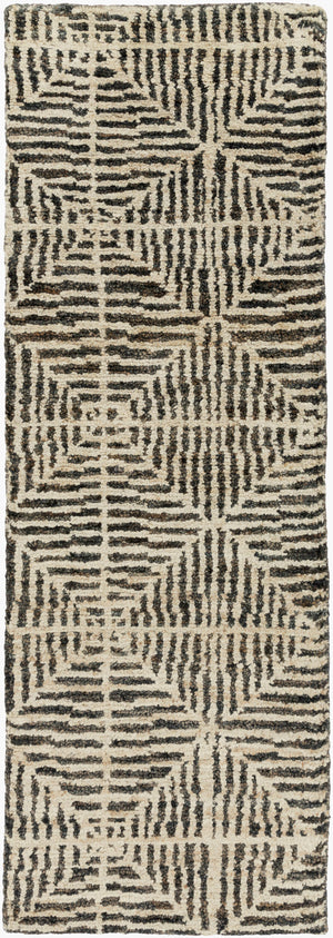Surya Bjorn 2' X 3' Handmade Jute Rug - Moroccan-inspired Design, Soft Medium Pile, Durable & Elegant Decor Black Jute Bjr1004-268