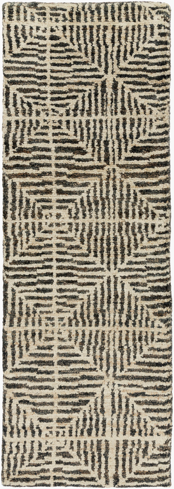 Surya Bjorn 2' X 3' Handmade Jute Rug - Moroccan-inspired Design, Soft Medium Pile, Durable & Elegant Decor Black Jute Bjr1004-268