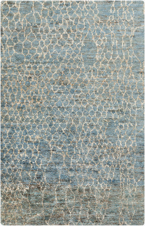 Surya Bjorn 2' X 3' Handmade Jute Rug - Moroccan-inspired Design, Soft Medium Pile, Durable & Elegant Decor Blue Jute Bjr1011-58