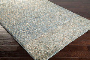 Surya Bjorn 2' X 3' Handmade Jute Rug - Moroccan-inspired Design, Soft Medium Pile, Durable & Elegant Decor Blue Jute Bjr1011-58