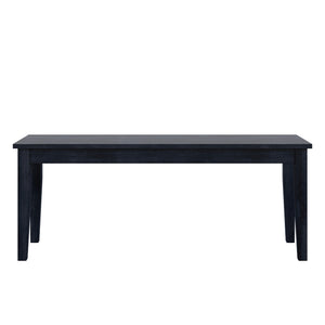 Homelegance By Top-Line Lorren Wood Dining Bench Blue Rubberwood