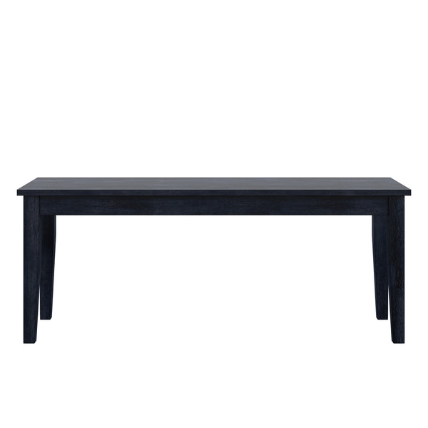 Homelegance By Top-Line Lorren Wood Dining Bench Blue Rubberwood