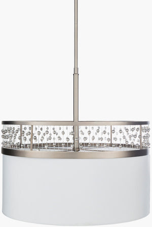 Surya Bijou Pendant Lighting - Stunning 19"L X 19"W Steel Fixture, 11"H Eye-catching Centerpiece For Any Room Fixture, Metallic ,Nickel Steel Bju-001