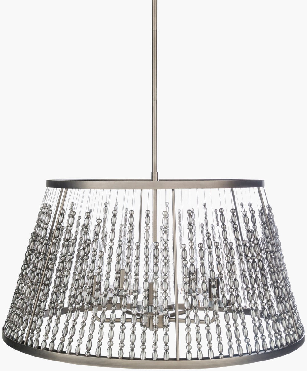 Surya Bijou Pendant Lighting - Stunning 19"L X 19"W Steel Fixture, 11"H Eye-catching Centerpiece For Any Room Fixture, Metallic ,Pewter Steel Bju-004