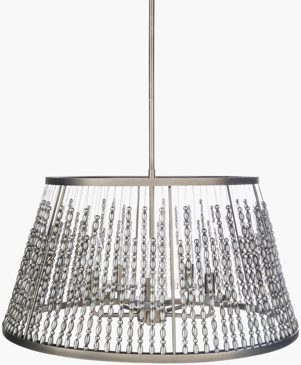 Surya Bijou Pendant Lighting - Stunning 19"L X 19"W Steel Fixture, 11"H Eye-catching Centerpiece For Any Room Fixture, Metallic ,Pewter Steel Bju-004