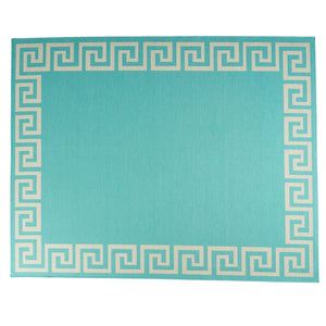 English Elm Christopher Knight Home® - 6560G Teal & Ivory Machine-Woven Rug 7'10"x10' - 100% Polypropylene, Low Pile 0.16" Durable Style 68909.00