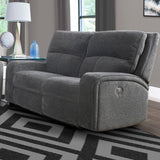 Parker House Polaris - Bizmark Grey Power Reclining Sofa And Loveseat Grey 100% Polyester (W) Mpol-32ph-big