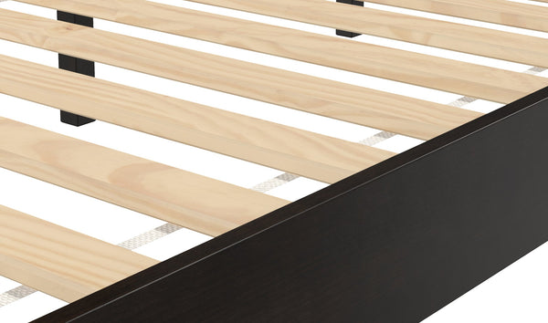 English Elm Steve Silver - Nix King Platform Bed Black with 6.5" Underbed Storage, 28-Slat Dual-Zone Support & Scratch-Proof Feet B081P156988