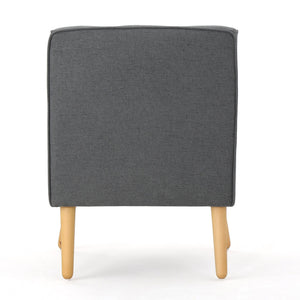 English Elm Arm Chair Tufted Mid-century Accent Seat with Rubberwood Legs for Living Room 60015.00CCL