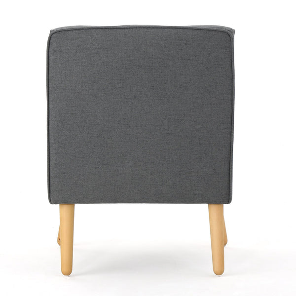 English Elm Arm Chair Tufted Mid-century Accent Seat with Rubberwood Legs for Living Room 60015.00CCL