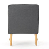 Christopher Knight Home® - Noble House - Felicity Mid Century Charcoal Fabric Arm Chair