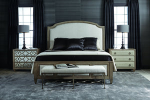 Bernhardt Bernhardt Santa Barbara Nightstand 34" — Wire‑Brushed Oak, Performance‑Fabric Drawers, Vintage Nickel Accents 385218