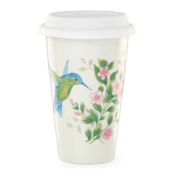 Lenox Butterfly Meadow Flutter Thermal Travel Mug Multi, WHITE PORCELAIN 885608