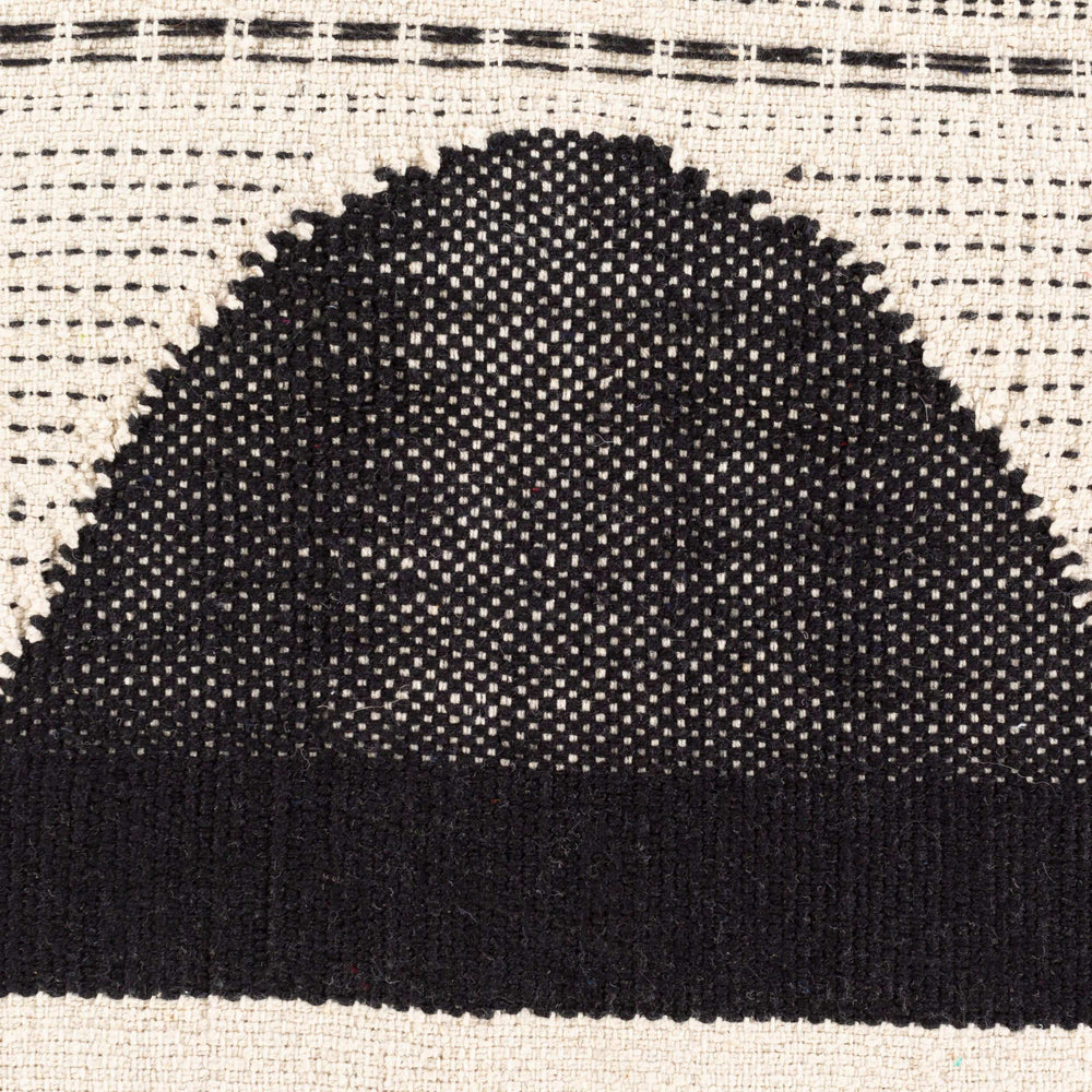 Surya Banksia 20"L X 20"W Scandinavian Modern Accent Pillow - Cozy, Stylish Home Decor Essential Black Cotton,Polyester,Cotton Bka001-2020p