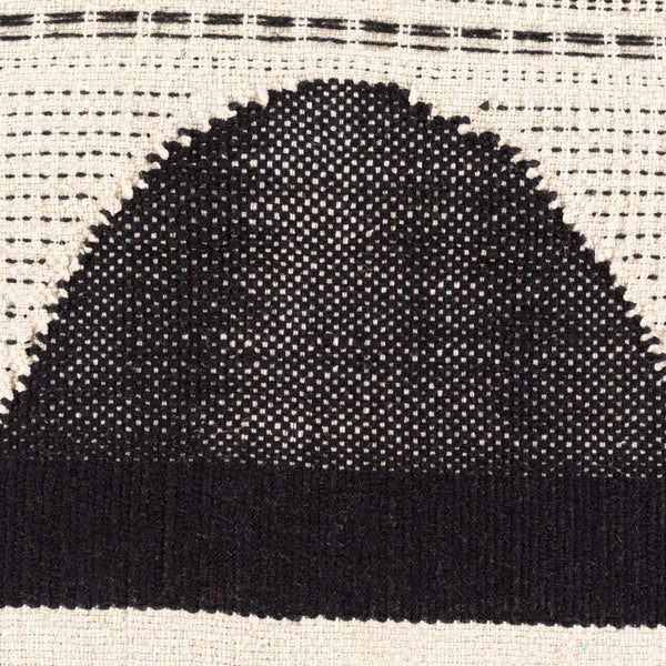 Surya Banksia 20"L X 20"W Scandinavian Modern Accent Pillow - Cozy, Stylish Home Decor Essential Black Cotton,Polyester,Cotton Bka001-2020p