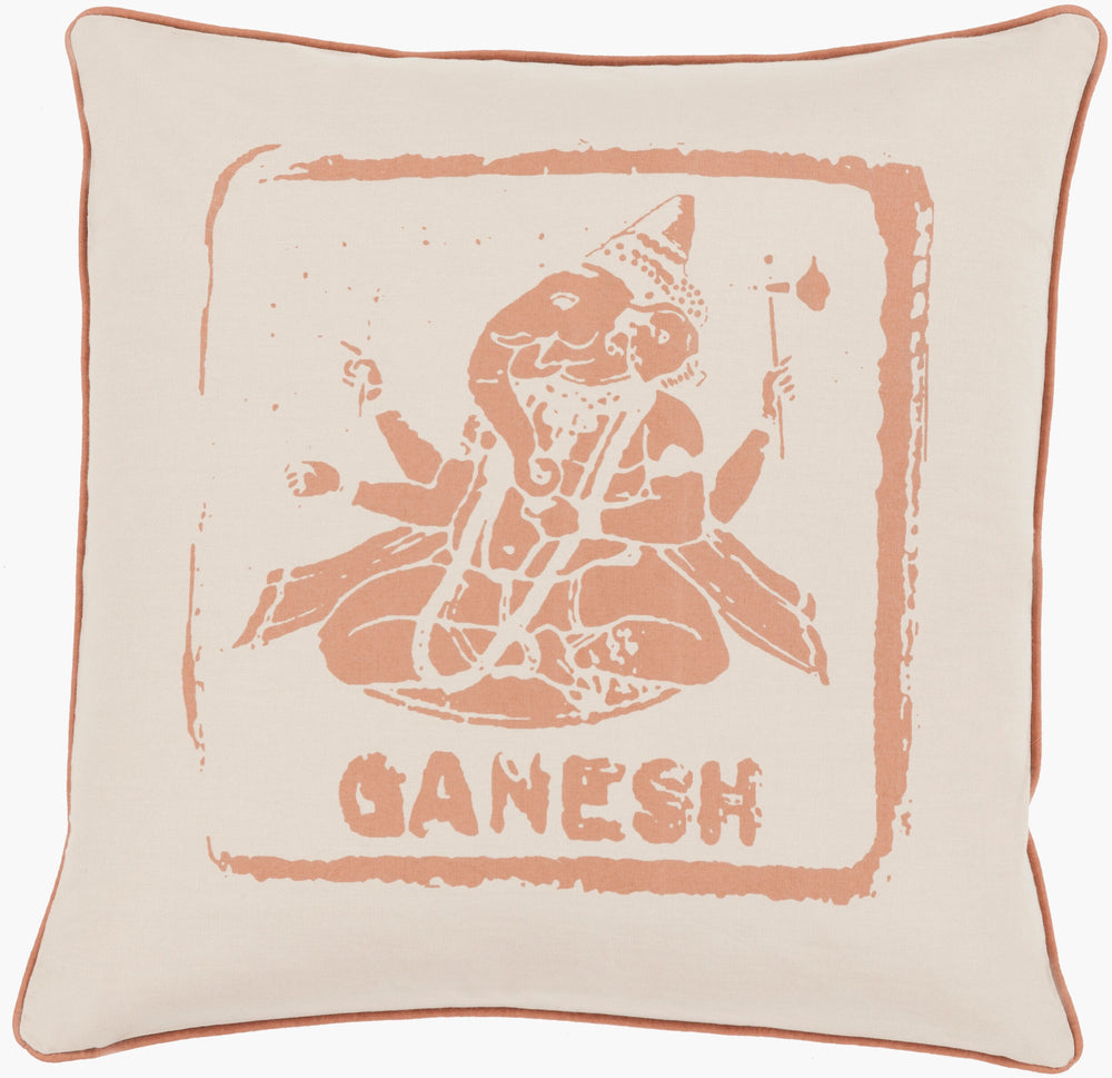 Surya Big Kid Blocks 18"L X 18"W Whimsical Cotton Accent Pillow - Fun, Colorful & Easy Care For Any Room! Beige Cotton Bkb002-2020d