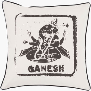 Surya Big Kid Blocks 18"L X 18"W Whimsical Cotton Accent Pillow - Fun, Colorful & Easy Care For Any Room! Light Gray Cotton Bkb005-1818p