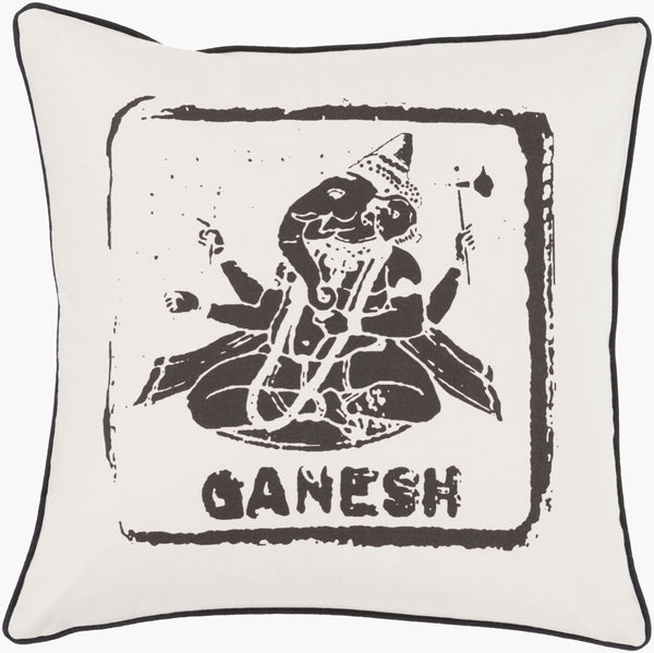 Surya Big Kid Blocks 18"L X 18"W Whimsical Cotton Accent Pillow - Fun, Colorful & Easy Care For Any Room! Light Gray Cotton Bkb005-2222p