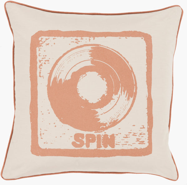 Surya Big Kid Blocks 18"L X 18"W Whimsical Cotton Accent Pillow - Fun, Colorful & Easy Care For Any Room! Brown Cotton Bkb009-2222p