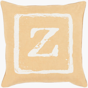 Surya Big Kid Blocks 18"L X 18"W Whimsical Cotton Accent Pillow - Fun, Colorful & Easy Care For Any Room! Off,White Cotton Bkb032-2020