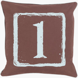 Surya Big Kid Blocks 18"L X 18"W Whimsical Cotton Accent Pillow - Fun, Colorful & Easy Care For Any Room! Ice Blue Cotton Bkb041-2020d