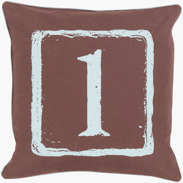 Surya Big Kid Blocks 18"L X 18"W Whimsical Cotton Accent Pillow - Fun, Colorful & Easy Care For Any Room! Ice Blue Cotton Bkb041-2020d