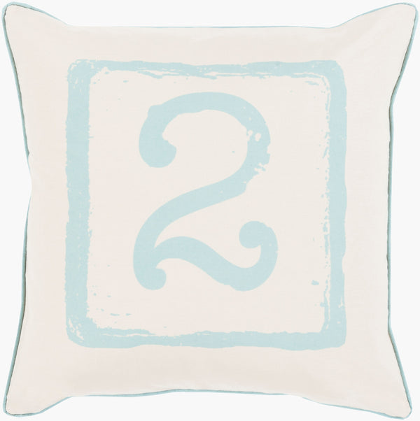 Surya Big Kid Blocks 18"L X 18"W Whimsical Cotton Accent Pillow - Fun, Colorful & Easy Care For Any Room! Teal Cotton Bkb043-2020