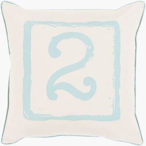 Surya Big Kid Blocks 18"L X 18"W Whimsical Cotton Accent Pillow - Fun, Colorful & Easy Care For Any Room! Teal Cotton Bkb043-1818d