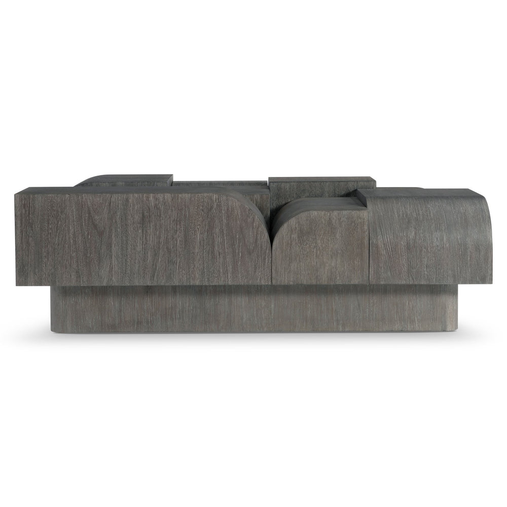 Bernhardt Bernhardt Basi Multilevel Mahogany Cocktail Table With Bracken Finish, Sculptural Plinth Base On Casters 347017