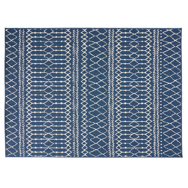 English Elm Christopher Knight Home® - 5'3"x7' Rug - Blue Polypropylene Area Rug, 100% Durable Low-Pile 4mm Handcrafted Accent for Living Room 72346.00