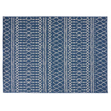 Christopher Knight Home® - Noble House - Currie 5'3" X 7' Indoor/Outdoor Area Rug, Blue and Ivory