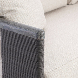 Bernhardt Bernhardt Andros Outdoor Sofa Teak Base Rope Wrapped Panels Deep Patio Seating O2787A