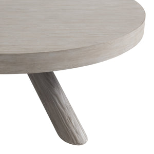 Bernhardt Bernhardt Harmon Cocktail Table In Textured Gris Finish — 48" Round Pine Veneer Top, Three-Leg Stability 555015