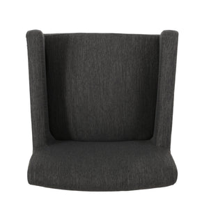 English Elm Arm Chair Upholstered Track Arm Contemporary Accent Seat for Living Room Reading Nook 69409.00CHAR
