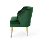 Christopher Knight Home® - Noble House - Mariposa Mid Century Emerald Velvet Accent Chair