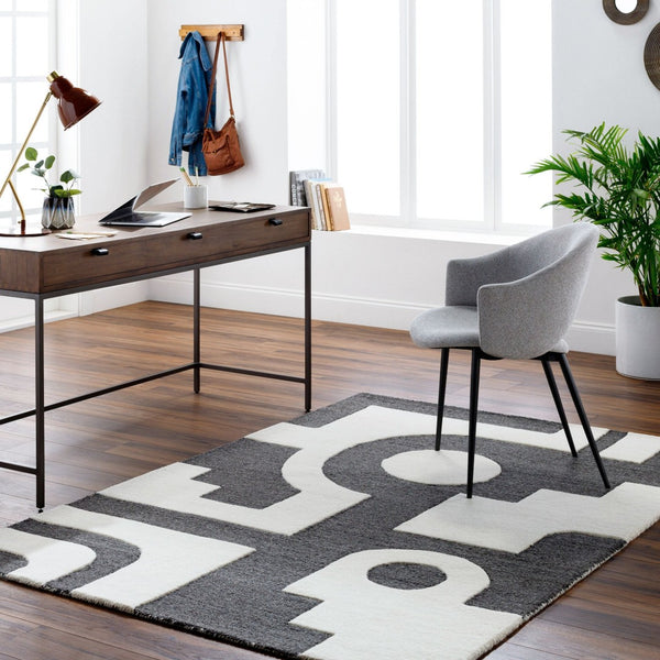 Livabliss Brook Handcrafted Wool Accent Rug with Modern Graphic Pattern for Entryways BKO2303-23