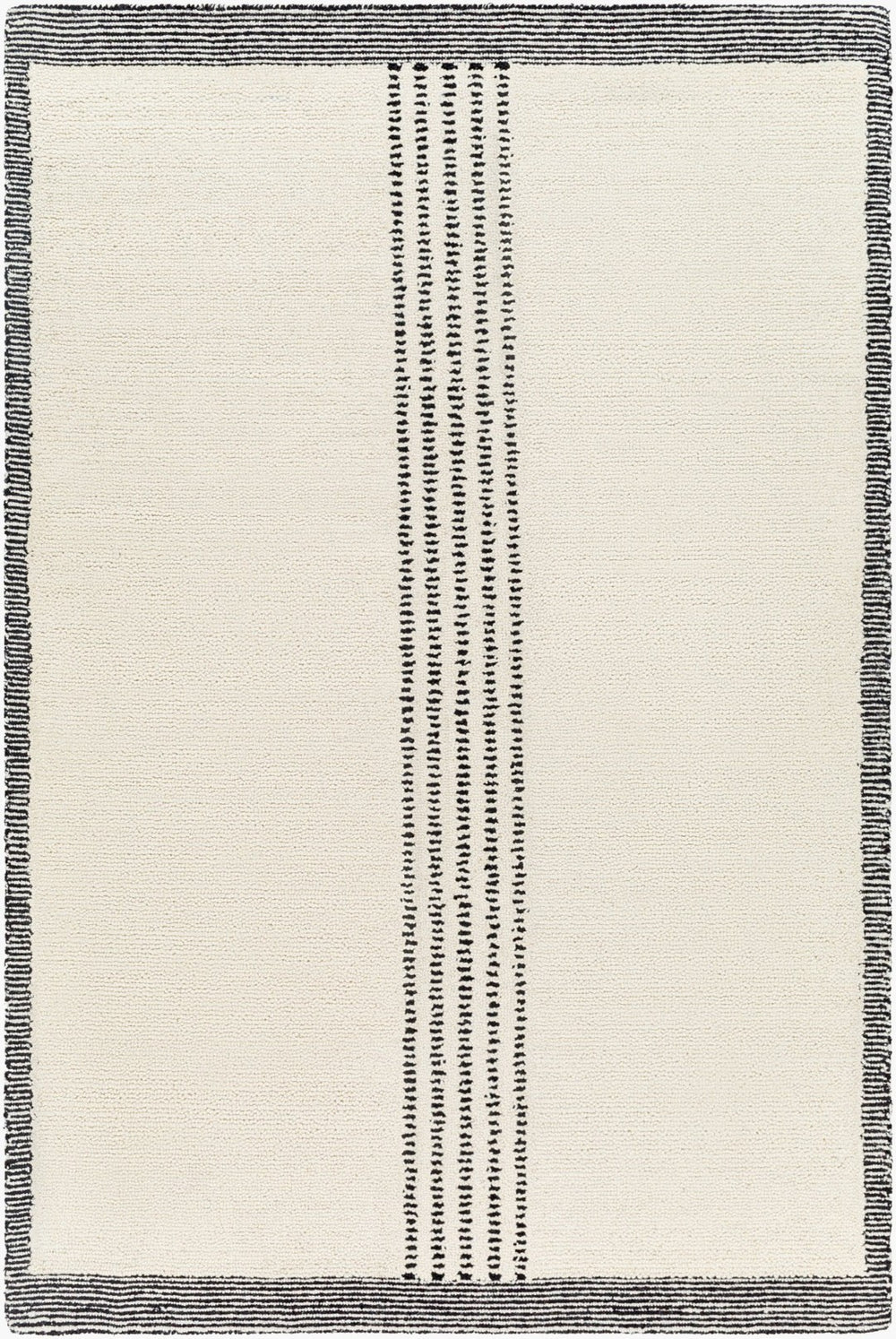 Livabliss Brook Hand Tufted Wool Accent Rug Artisan Indian Craft for Entryway or Bedside Black, Butter 8' x 10' BKO2306-810