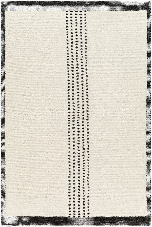 Livabliss Brook Hand Tufted Wool Accent Rug Artisan Indian Craft for Entryway or Bedside Black, Butter 8' x 10' BKO2306-810